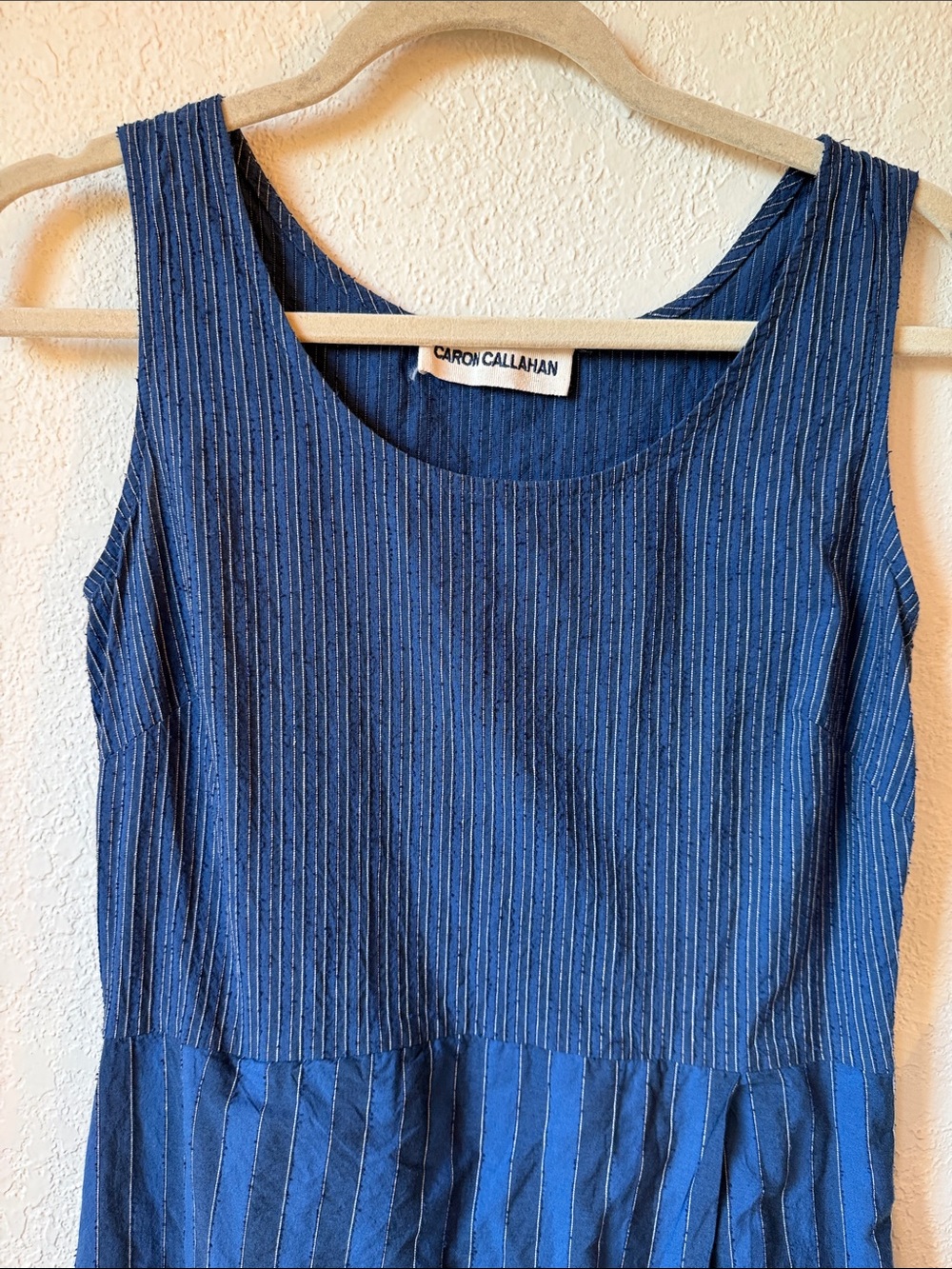 Caron Callahan Navy Stripe Wrap Maxi Dress - Picture 7 of 13